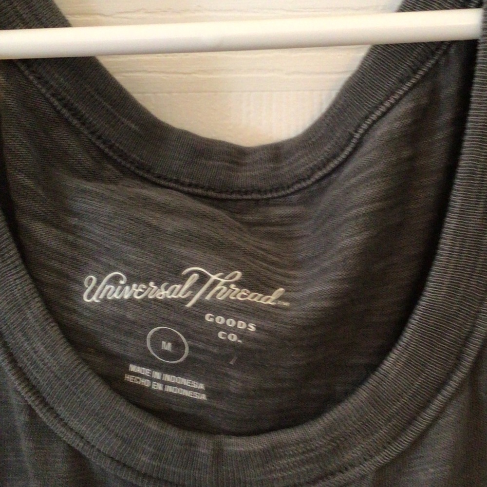 Universal Thread Dark Gray Ruffle-Sleeve Tank Dress - Picture 3 of 3